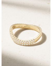 Anita Ko - Curved 18-Karat Diamond Ring - Lyst