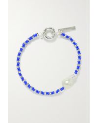 PEARL OCTOPUSS.Y - Klein Silver-plated Multi-stone Anklet - Lyst