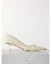Jimmy Choo - Scarlett 50 Lace-Up Patent-Leather Pointed-Toe Pumps - Lyst