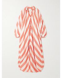 Marrakshi Life - Touareg Gathered Striped Cotton Maxi Dress - Lyst