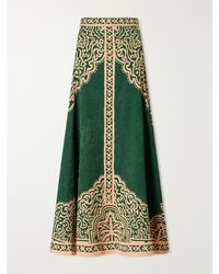 Johanna Ortiz - Encanto De Isla Satin-Jacquard Maxi Skirt - Lyst
