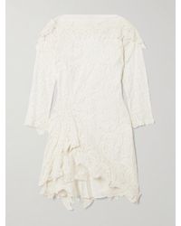 Isabel Marant - Rubiana Asymmetric Paneled Draped Cotton-Blend Lace Dress - Lyst