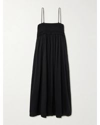 Posse - Danielle Lace-Trimmed Cotton Midi Dress - Lyst