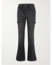PAIGE - Dion High-Rise Flared Cargo Jeans - Lyst