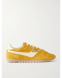 Autry - Windspin Leather-Trimmed Brushed Suede Sneakers - Lyst