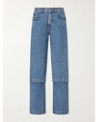 The Attico - Paneled High-Rise Wide-Leg Jeans - Lyst