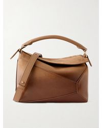 Loewe - Puzzle Edge Small Patent-Nubuck Shoulder Bag - Lyst