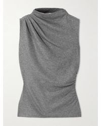 Veronica Beard - Haut À Col Montant En Mailles À Fronces Mylie - Lyst