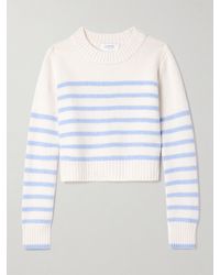 La Ligne - Pull En Laine Et Cachemire Mélangés À Rayures Mini Marin - Lyst