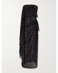 LIBEROWE - Floral-Print Silk-Chiffon Gown - Lyst