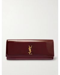 Saint Laurent - Kate Patent-Leather Clutch - Lyst