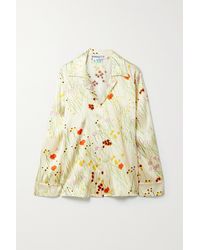 BERNADETTE Louis Pyjama-hemd Aus Satin Aus Stretch-seide Mit Blumenprint - Mehrfarbig