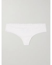 Commando - Double Take Lace-Trimmed Stretch-Jersey Thong - Lyst