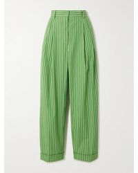 Dries Van Noten - Pinstriped Cotton-Twill Straight-Leg Pants - Lyst