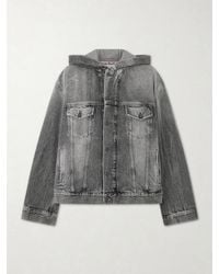Acne Studios - Hooded Denim Jacket - Lyst
