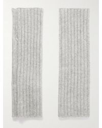 Yves Salomon - Ribbed Cashmere Fingerless Mittens - Lyst