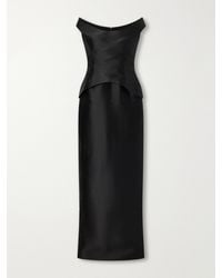 Solace London - Pieta Off-The-Shoulder Twill Gown - Lyst