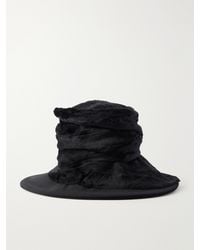 Junya Watanabe - Plush And Wool-Gabardine Wide Brim Hat - Lyst