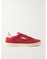 Autry - Flat Low Sneakers Aus Veloursleder Mit Lederbesätzen - Lyst