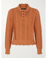 RRL - Hannah Crocheted Cotton Sweater - Lyst