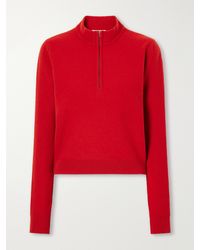 AURALEE - Wool Half-Zip Sweater - Lyst