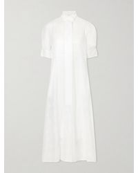 Thierry Colson - Venetia Ruffled Broderie Anglaise Cotton Midi Dress - Lyst