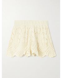 Zimmermann - Awaken Scalloped Crocheted Cotton Shorts - Lyst