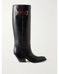 Chloé - Azelan Embroidered Leather Knee Boots - Lyst