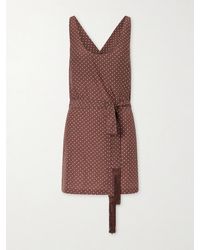 Posse - Evie Polka-Dot Tencel Lyocell Mini Dress - Lyst