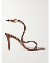 Gianvito Rossi - Jungle Mamba 85 Metallic Leather Sandals - Lyst