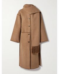 TOTEME - Mantel Aus Bouclé Aus Einer Wollmischung Mit Fransen - Lyst