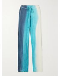 The Elder Statesman - Scape Ombré Organic Cotton And Cashmere-Blend Straight-Leg Track Pants - Lyst
