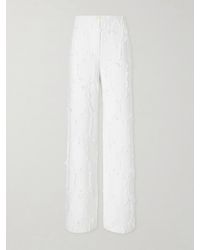 Proenza Schouler - Shilo Jacquard-Knit Cotton-Blend Straight-Leg Pants - Lyst