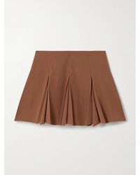 Marni - Pleated Grain De Poudre Wool Mini Skirt - Lyst