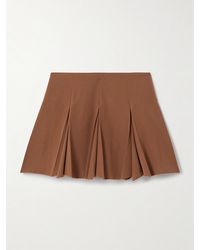 Marni - Pleated Grain De Poudre Wool Mini Skirt - Lyst