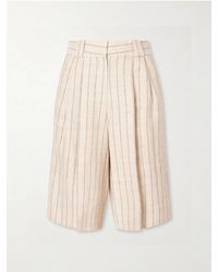 Blazé Milano - Serene Husul Striped Canvas Shorts - Lyst