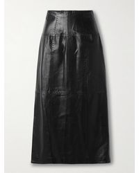 Ulla Johnson - Enid Paneled Leather Midi Skirt - Lyst