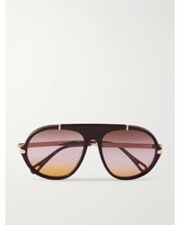 Chloé - Aly Aviator-Frame Acetate Sunglasses - Lyst