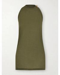 Balenciaga - Cotton-Blend Jersey Halterneck Top - Lyst