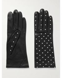 Agnelle - Gants En Cuir À Clous - Lyst