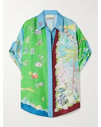 ALÉMAIS - Anouk Colantoni Daria Hemd Aus Bedrucktem Seiden-Twill - Lyst