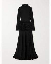 Maygel Coronel - Mageia Draped Tulle And Stretch Satin-Jersey Maxi Dress - Lyst