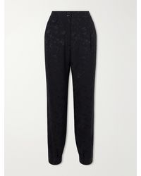 Maison Mayle - Gaucha Floral-Jacquard Silk Tapered Pants - Lyst