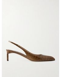 Tom Ford - Croc-Effect Leather Slingback Pumps - Lyst