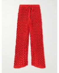 Haight - Clara Crocheted Straight-Leg Pants - Lyst