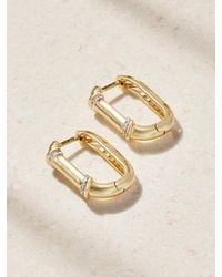L'Atelier Nawbar - Boeuy Lock 18-Karat Diamond Hoop Earrings - Lyst
