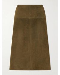 Proenza Schouler - Irine Suede Midi Skirt - Lyst