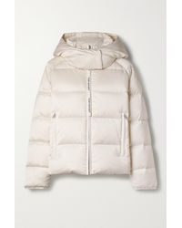 Tory Sport Hooded Quilted Shell Down Jacket - White