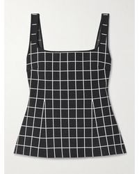 High Sport - Inna Checked Cotton-Blend Tank - Lyst