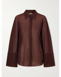 Oséree - Lumière Metallic Stretch-Knit Shirt - Lyst